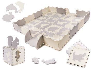 Ikonka Aga Pjenasta podloga Puzzle 36 dijelova Siva/Krem