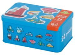 Ikonka Aga Puzzle u limenci VOZILA 24 dijelova