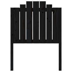 Vidaxl Uzglavlje za krevet crno 81 x 4 x 110 cm od masivne borovine