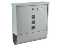 Malatec Poštanski sandučić srebrni + ladica za časopise