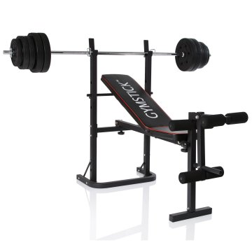 Gymstick Set klupe za fitness i utezi - Weight Bench with 40kg