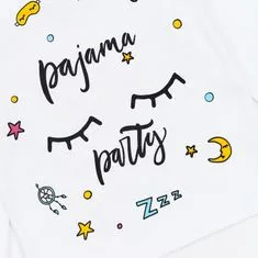 Garnamama pidžama za djevojčice s printom, koji svijetli u mraku, bijela, 164 (md50841_fm24)