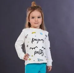 Garnamama pidžama za djevojčice s printom, koji svijetli u mraku, bijela, 122 (md50841_fm24)