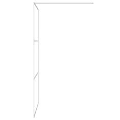 Vidaxl Pregrada za tuš srebrna 100 x 195 cm s prozirnim staklom ESG