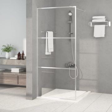 Vidaxl Srebrna tuš kabina, 90x195 cm, prozirno ESG staklo