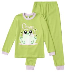 Garnamama pidžama za djevojčice s printom, koji svijetli u tami, zelena, 128 (md50841_fm66)