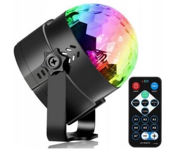 Ikonka Disco LED RGB projektor svjetlosni efekt + daljinski