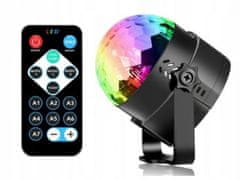 Ikonka Disco LED RGB efekt svjetlosti projektora + daljinski upravljač