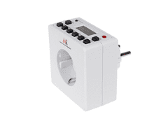 Maclean Timer digitalni MACLEAN MCE30G, 16A, 3600W, 156 programa, shuko, bijeli