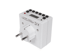 Maclean Timer digitalni MACLEAN MCE30G, 16A, 3600W, 156 programa, shuko, bijeli