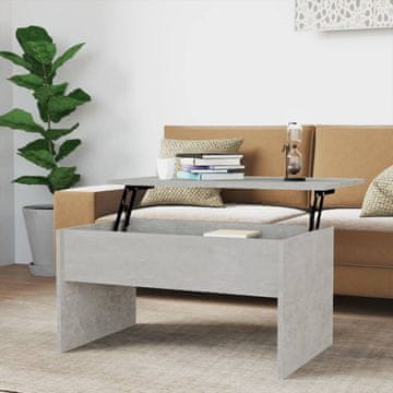 Vidaxl Klub stolić betonsko-sivi 80x50,5x41,5 cm