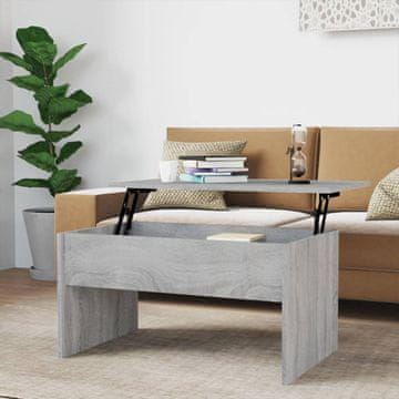 Vidaxl Klub stolić, sivi hrast sonoma, 80x50,5x41,5 cm