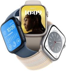 Apple Watch Series 8 pametni sat, 45 mm, kućište Silver, remen White (MP6N3BS/A)