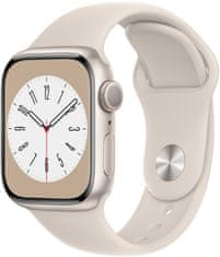 Apple Watch Series 8 pametni sat, 41 mm, Starlight (MNP63BS/A)