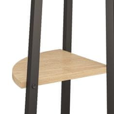 Vidaxl Kutne police s 5 razina svjetlosmeđe-crne 45,5 x 31,5 x 180 cm