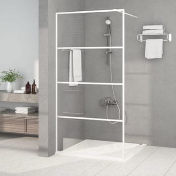 Vidaxl Tuš paravan Bijeli 100x195 cm Prozirno ESG staklo