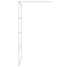 Vidaxl Pregrada za tuš srebrna 115 x 195 cm s prozirnim staklom ESG