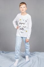 Garnamama dječja pidžama s printom koji svijetli u mraku, bijela, 158 (md50841_fm59)