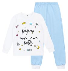 Garnamama dječja pidžama s printom koji svijetli u mraku, bijela, 164 (md50841_fm59)