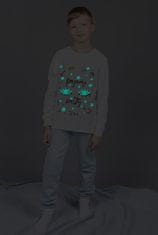 Garnamama dječja pidžama s printom koji svijetli u mraku, bijela, 146 (md50841_fm59)