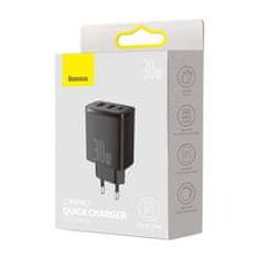 BASEUS CCXJ-E01 punjač za brzo punjenje, 30 W, 2x USB + Type-C