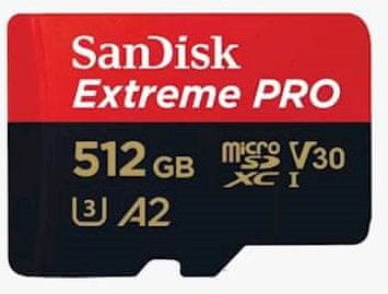 Extreme Pro SDXC mikro memorijska kartica, 512 GB, + adapter