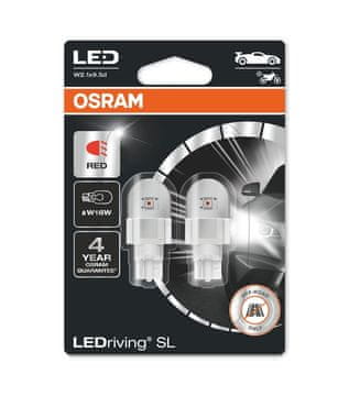Osram ŽARULJA LED W16W crvena LEDriving SL 12V 1,4W 921DRP-02B W2.1x9.5d BLI2