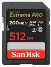 SanDisk Extreme Pro SDXC memorijska kartica, 512 GB, UHS-I, C10, U3, V30