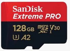 SanDisk Extreme Pro micro SDXC memorijska kartica, 128 GB, V30, U3, C10 + SD adapter