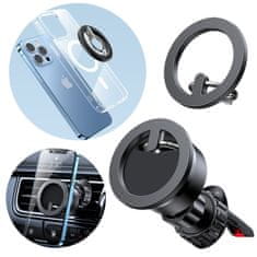 Joyroom Ring magnetski držač mobitela za auto, crno