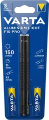 Varta Aluminium Light F10 Pro ručna svjetiljka, 175 lm, crna