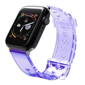 slomart Hurtel Strap Light silikonski remen za Apple Watch 38/40 mm, ljubičasti