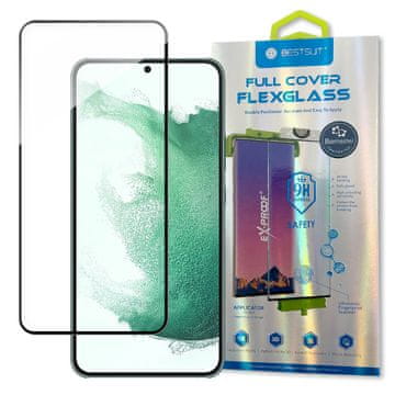 BESTSUIT Kaljeno staklo s folijom za cijeli zaslon s okvirom za Samsung Galaxy S22+ prozirno