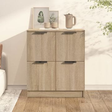 Vidaxl Komoda s ladicama, Sonoma hrast, 60x30x70 cm, Materijal na bazi drva