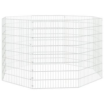 Vidaxl Ograda za životinje s 8 ploča 54 x 80 cm od pocinčanog željeza