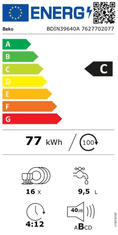 Beko BDIN39640A ugradbena perilica posuđa