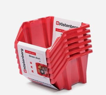 12 BINEER KRATKIH POSUDA 6 KOM CRVENE 214x198x238mm