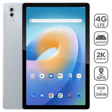 Blackview Tab 11 tablet, 4G-LTE, 8GB/128GB, IPS 2K, Sony 13MP/8MP, srebrni (Moonlight Silver) + maskica