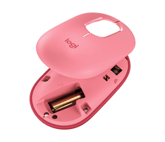 Logitech POP Mouse miš, s emotikonima, Bluetooth, rozi (910-006548)