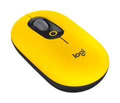 Logitech POP Mouse miš, s emotikonima, Bluetooth, žuti (910-006546)