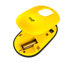 Logitech POP Mouse miš, s emotikonima, Bluetooth, žuti (910-006546)