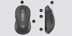 Logitech M650 miš, Bluetooth, boja grafita (910-006253)