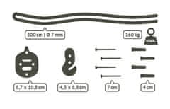 La Siesta CasaMount ovjesno uže za viseću stolicu – crno (1 uže), crna