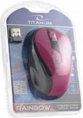 Titanum RAINBOW TM114P bežični optički miš roze boje
