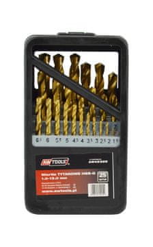 AWTOOLS SET SVRDILA ZA METAL HSS-G OD TITANA, 25 kom. 1,0-13,0 mm