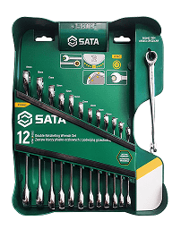 0.00023 SATA SET OD 13 DVOSTRUKIH OBALOŽNIH KLJUČEVA S RAČKOM + X-BEAM KLJUČ