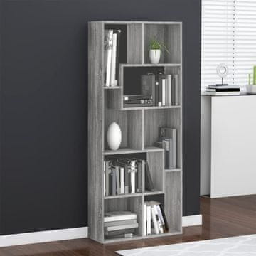 Vidaxl Polica za knjige, sivi sonoma hrast, 67x24x161 cm