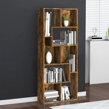 Vidaxl Biblioteka dimljena hrastovina 67x24x161 cm