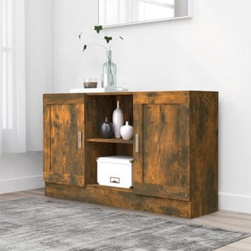 Vidaxl Komoda s ladicama, dimljeni hrast, 120 x 30,5 x 70 cm, materijal na bazi drva