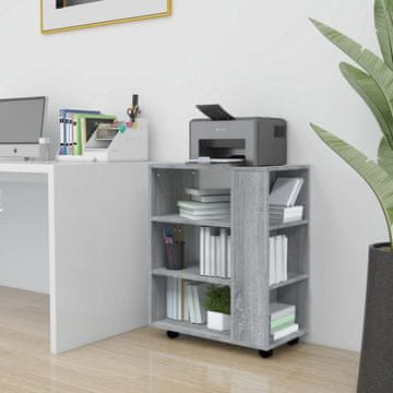Vidaxl Ormarić na kotačima sivi sonoma hrast 60x35x75 cm